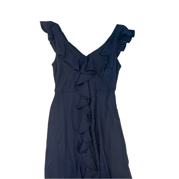 DKNY Navy Ruffle Midi Dress - Picture 4 of 4